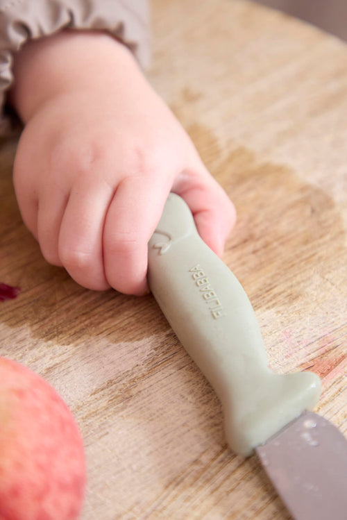 Begynder knivsæt til børn 2-pak | blå og grøn